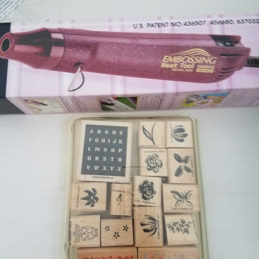 ! NWT  ! Embossing Heat Tool Marvy Uchida Model 2500 And Stampin Up Bundle.